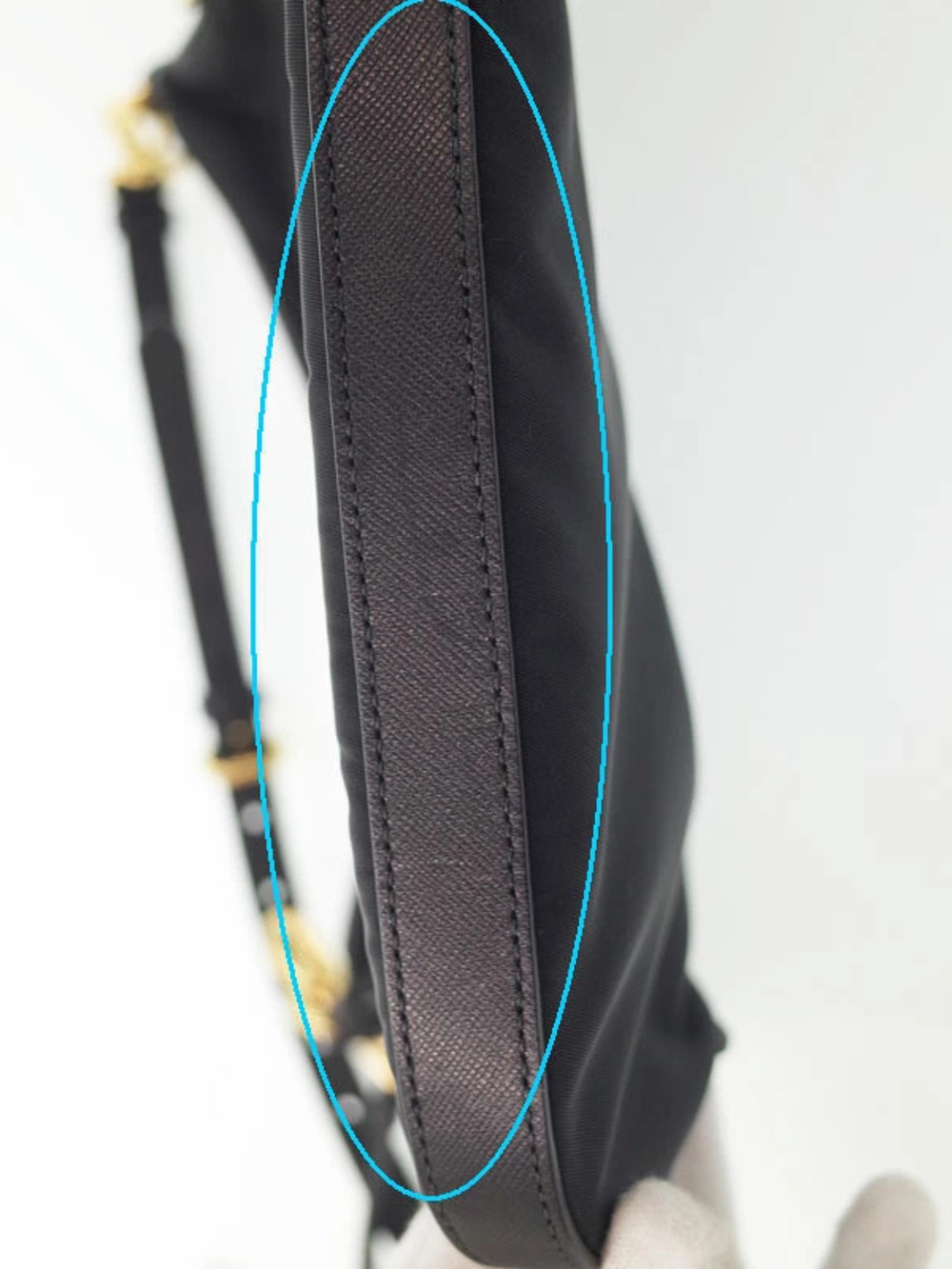 Prada shoulder Black leather Saffiano bag - Picture 9 of 9